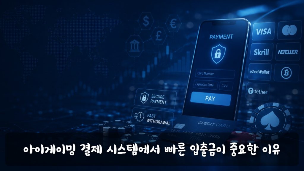 아이게이밍 결제 시스템, 빠른 입출금이 중요한 이유